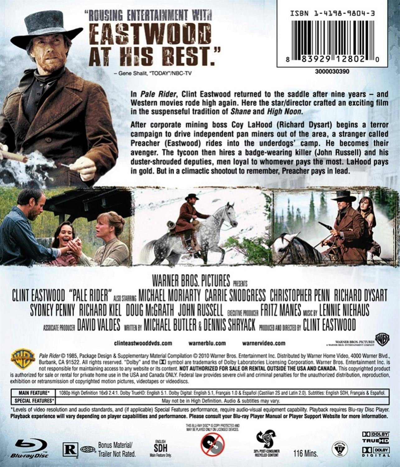 Back. Pale Rider (Blu-ray New Packaging) [Blu-ray].