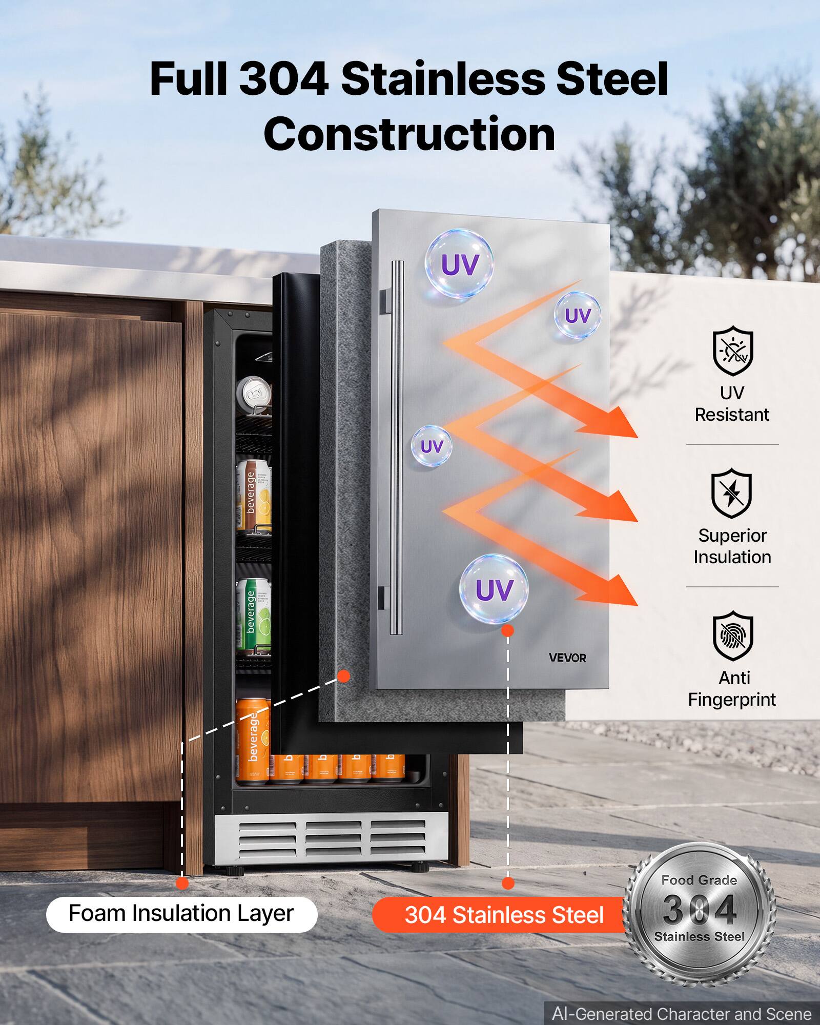 Full 304 Stainless Steel Construction

UV Resistant

Superior Insulation

Anti Fingerprint

Foam Insulation Layer

304 Stainless Steel

Food Grade 304 Stainless Steel

AI-Generated Character and Scene