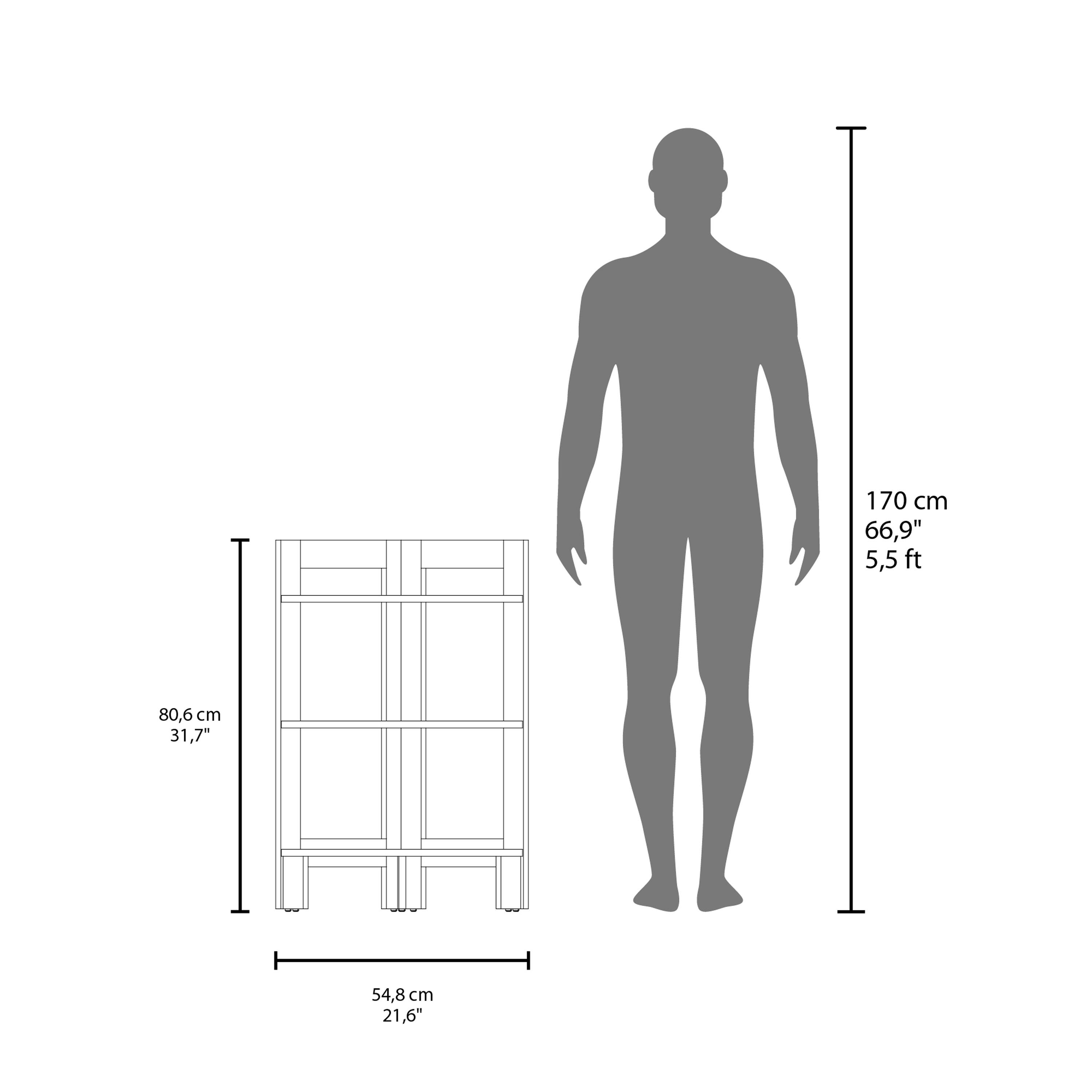 170 cm  
66,9"  
5,5 ft  

80,6 cm  
31,7"  

54,8 cm  
21,6"