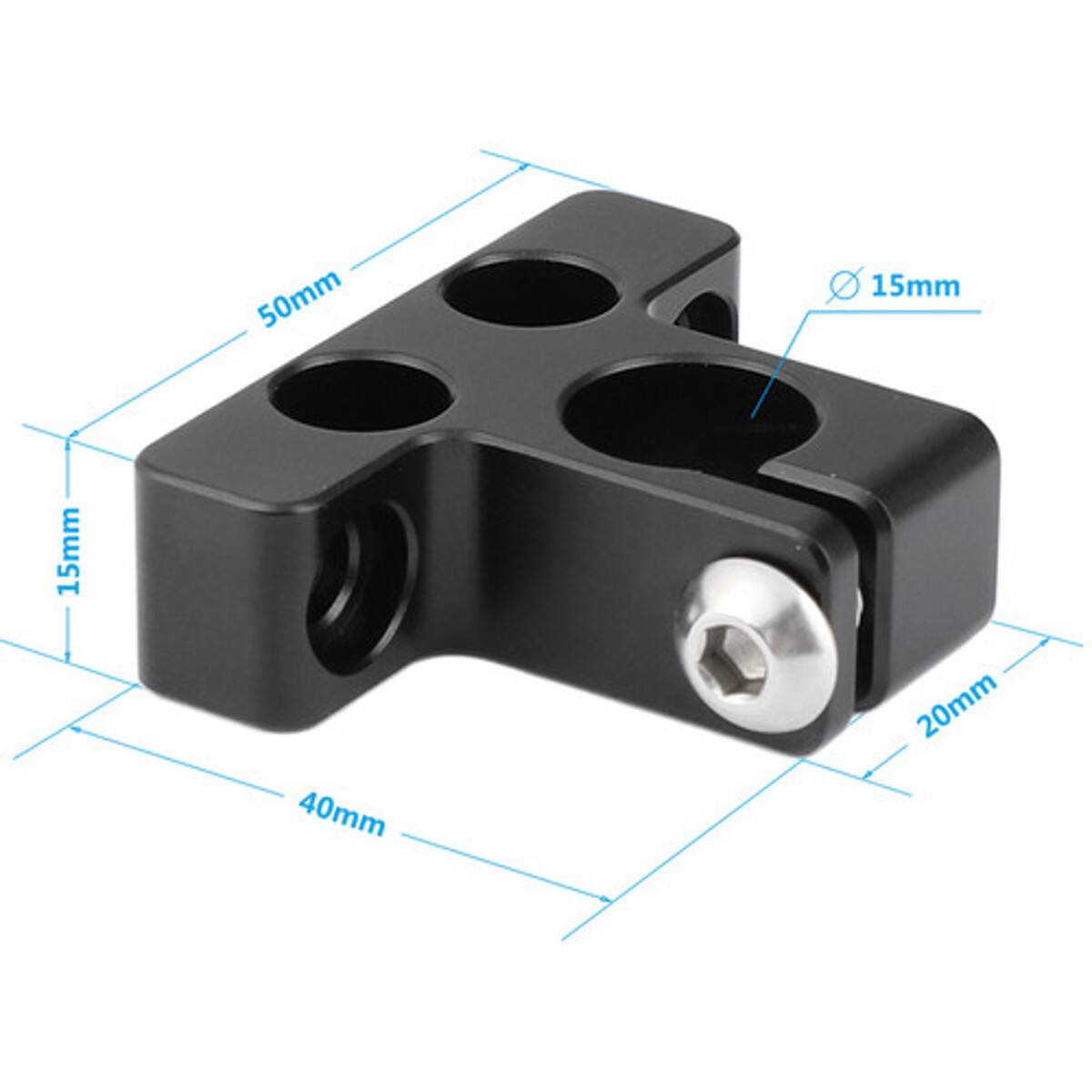 CAMVATE 15mm Single Rod Clamp with 1/4