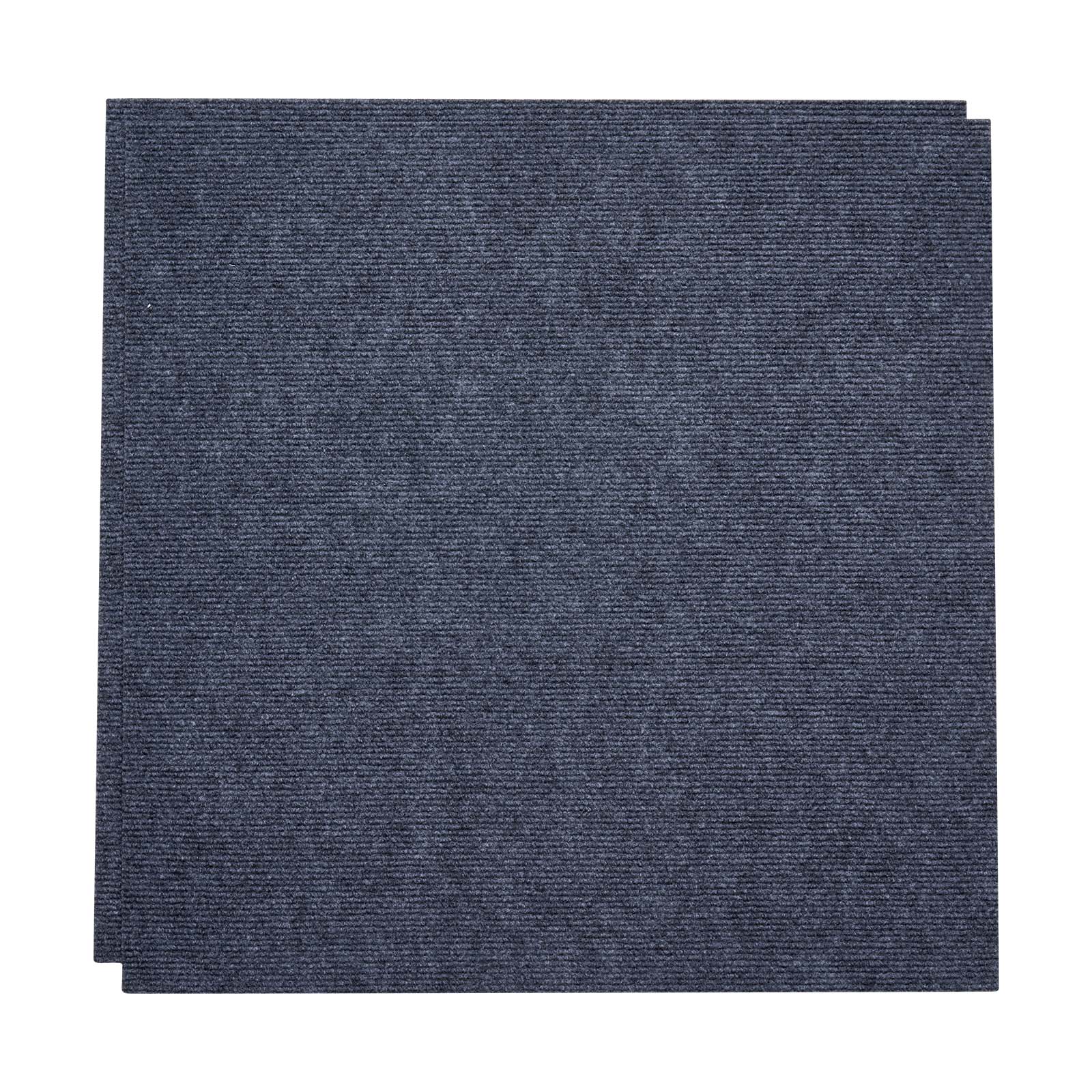 Alt View 5. VEVOR - 24x24 inch Carpet Tiles, 15-Pack Peel and Stick Squares, Self-Adhesive Flooring with Soft Padding - Gray.
