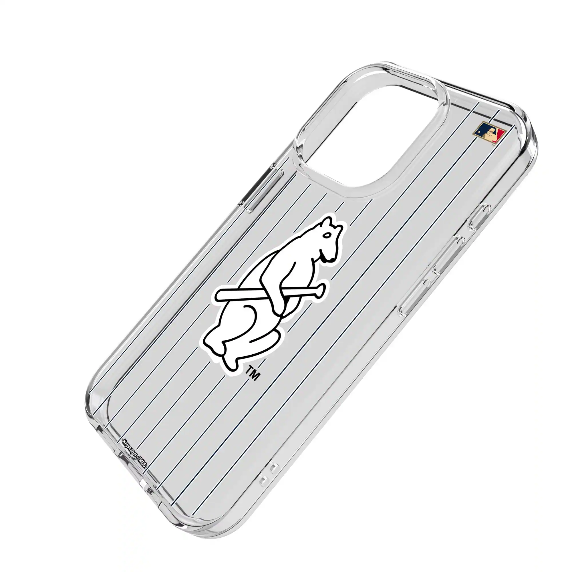 Alt View 1. Keyscaper - Chicago Cubs Cooperstown iPhone Clear Case - 14 - Multicolor.