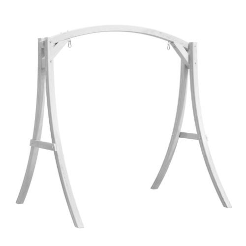 Alt View 1. Winado - Wooden Porch Swing Frame Only w/ Curved Arch Top A-Frame for 4/5FT Porch Swing for Indoor Outdoor Garden Patio Backyard - White.