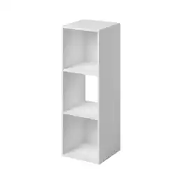 FurniFact - Wood Bookcase with Spacious Shelves and Sleek Design - White