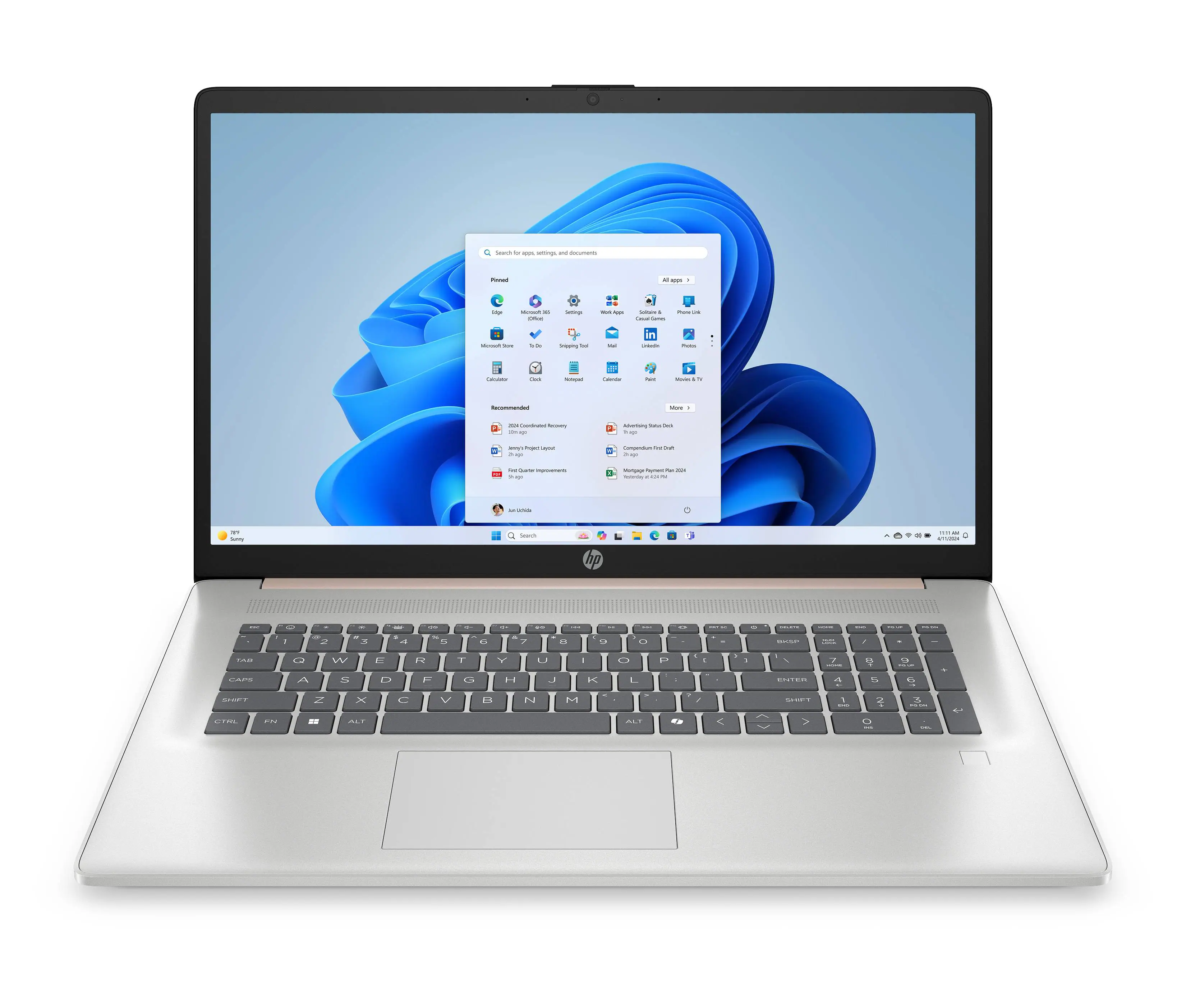 HP - Laptop 17-cn3375nr 17.3" Intel Core i5-1334U 8GB RAM 512GB SSD Win 11 Home - Pale Rose Gold