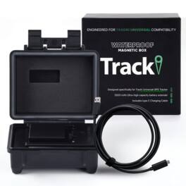 Waterproof Magnetic Box & Battery Extender – for Tracki Universal GPS Tracker Only – 3500mAh IP67 Vehicle Case, S