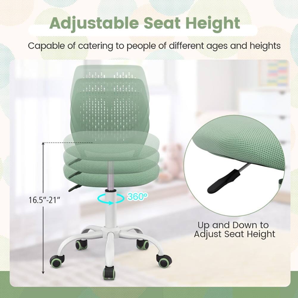 Adjustable Seat Height

Capable of catering to people of different ages and heights

16.5" - 21"

360°

Up and Down to Adjust Seat Height