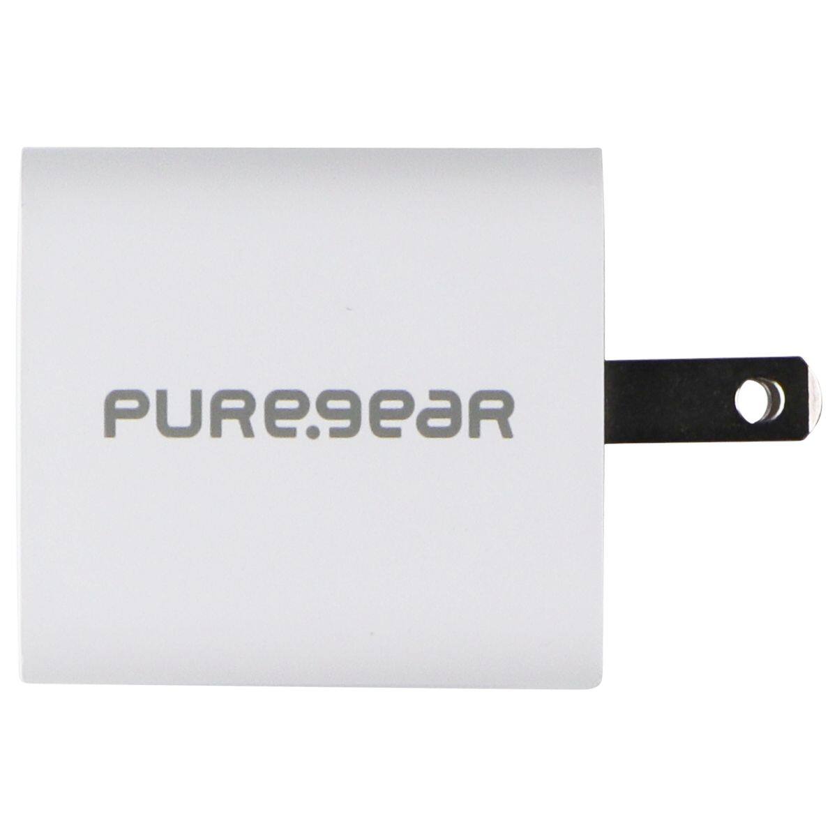 Alt View 1. PureGear - LightSpeed 20W USB-C PD Wall Charger Travel Adapter - Compact Foldable Plug - White.