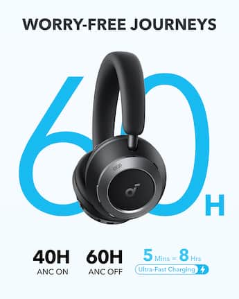 Soundcore by Anker Space One Pro True Wireless Over the Ear Noise Soundcore by Anker Space One Pro True Wireless Over the Ear Noise