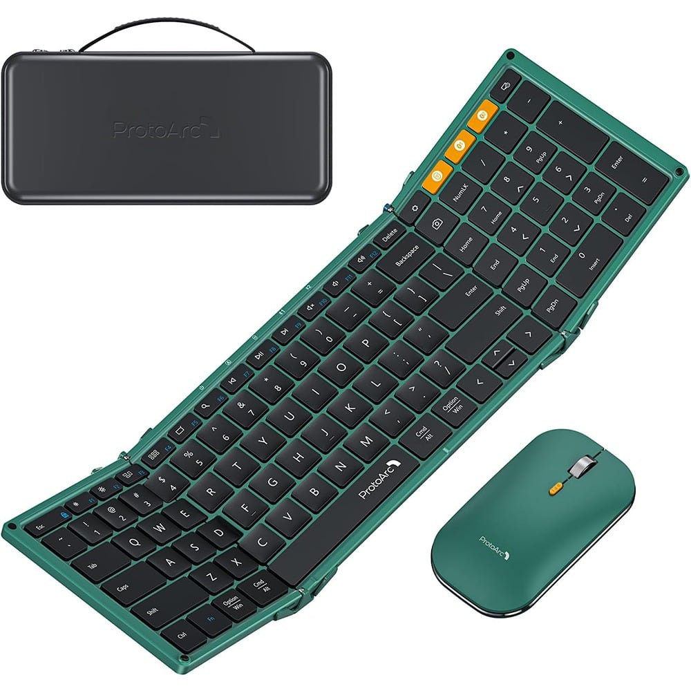 RTMB - Foldable Keyboard and Mouse Combo – Full-Size, Wireless - Green