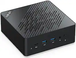 MINIX - ER936-AI Mini PC, AMD Ryzen AI 9 365, 32GB DDR5/ 1TB PCIe 4.0 SSD, Radeon 880M, 73 TOPS AI, WiFi 6E, 4 x 8K for Gaming - Black