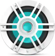 Front. Infinity Mobile - Infinity Kappa 1010M White 10 Inch Premium RGB LED Subwoofer for Marine Applications - White.