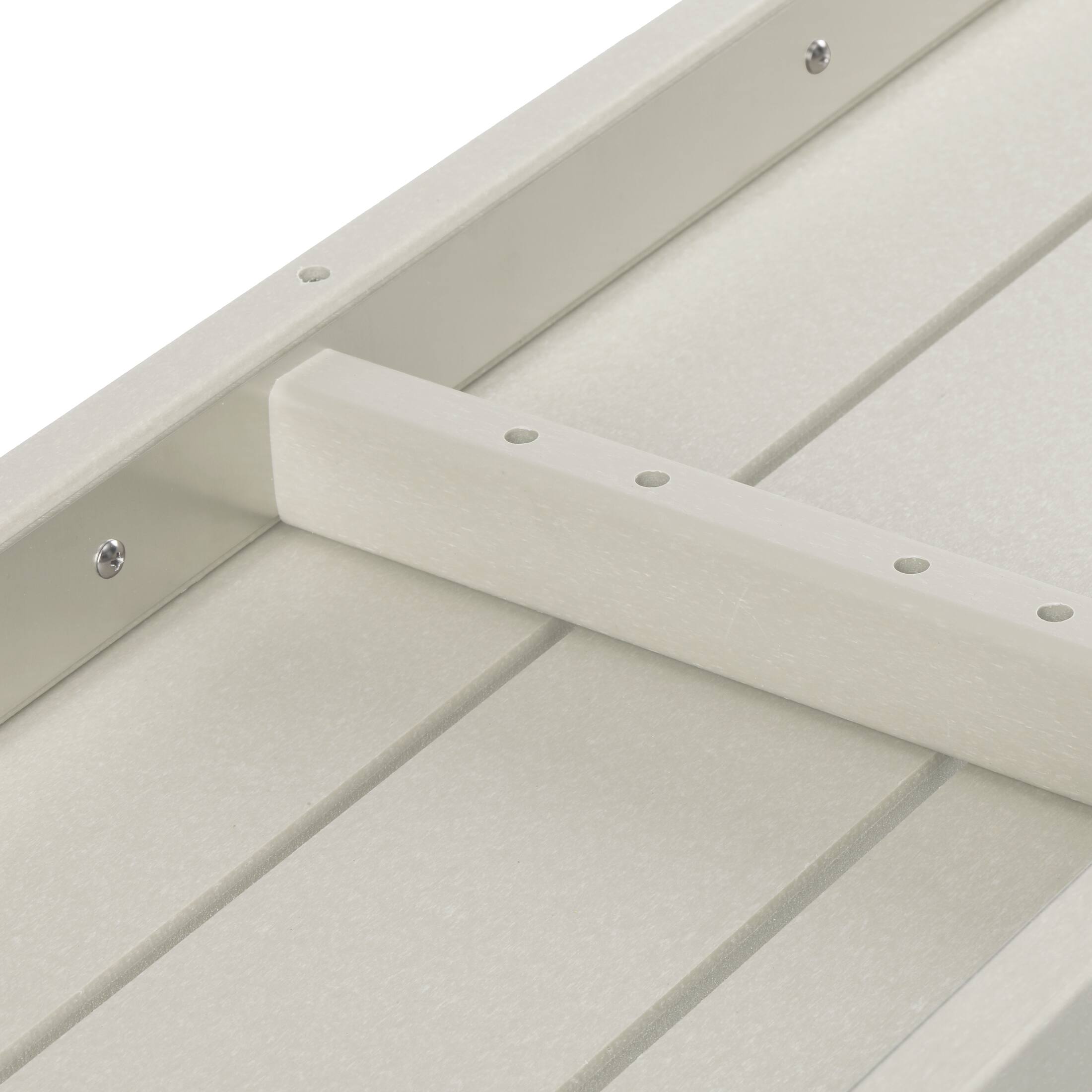 Alt View 6. WestinTrends - WestinTrends Malibu 55" Outdoor Patio HDPE Adirondack 2-Tier Shelf Console Table - Sand.