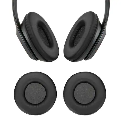 Front. Unique Bargains - 2pcs Universal Wireless Ear Pads Replacement Cushions 4.3 Inch Soft High Density for Headphones Gaming - Black.