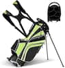 Front. Costway - Costway Golf Stand Cart Bag Club w/6 Way Divider Carry Organizer Pockets Storage Green - Green.