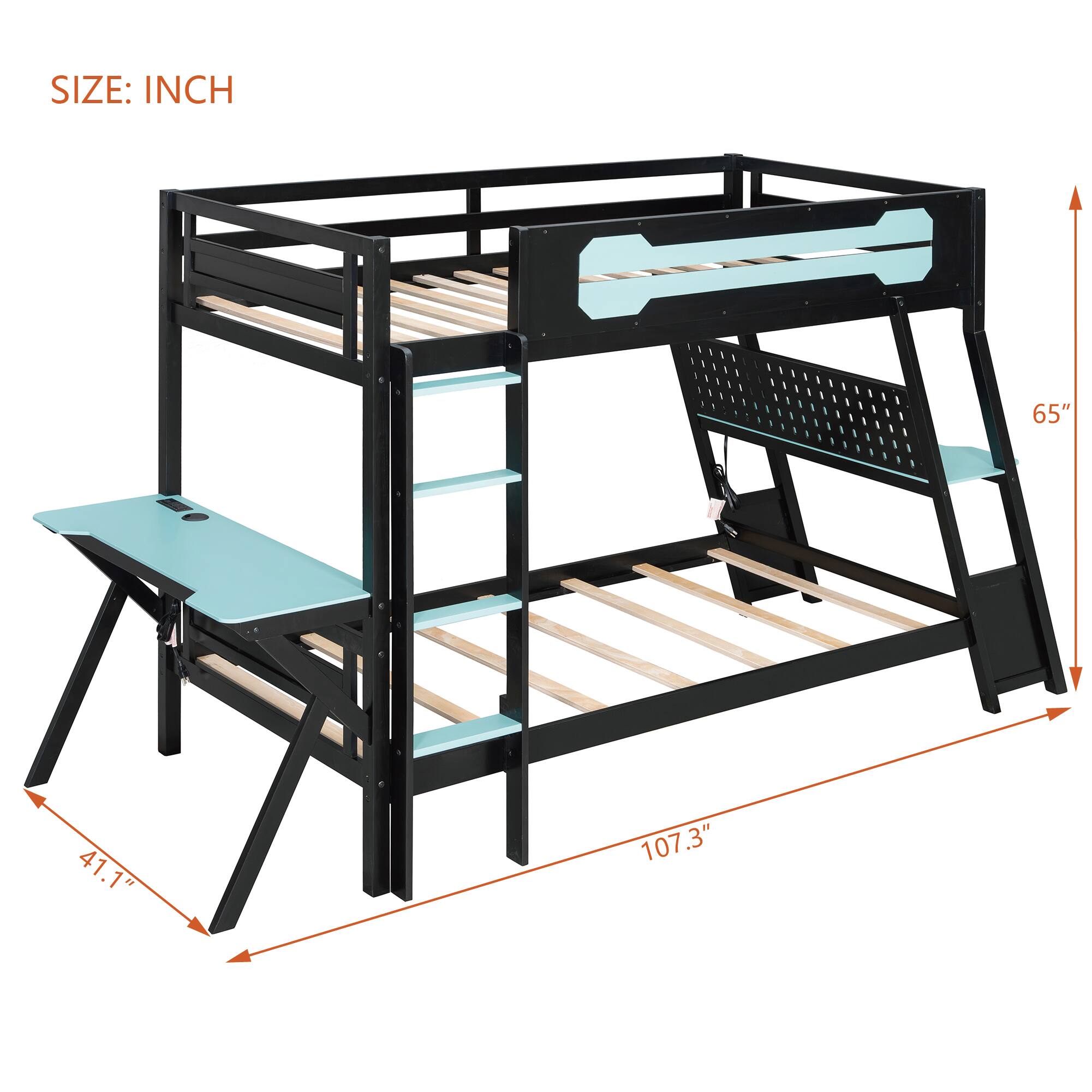 SIZE: INCH  
65"  
41.1"  
107.3"