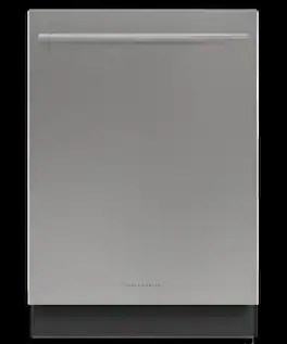 Fisher & Paykel - Series 7 Contemporary Tall Built-in Smart Dishwasher 44 dBA Top Control - Stainless Steel