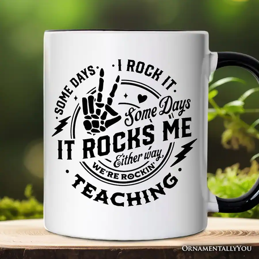 OrnamentallyYou Some Days I Rock It Some Days It Rocks Me Mug, Funny ...