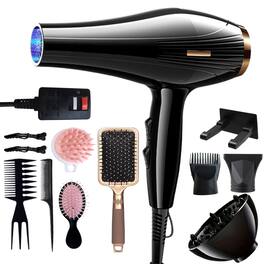 Morfone - 12pcs Hair Dryer Set.Hair styling tools equipped with accessories such as combs, clips, and hair dryers.As a gift set.
