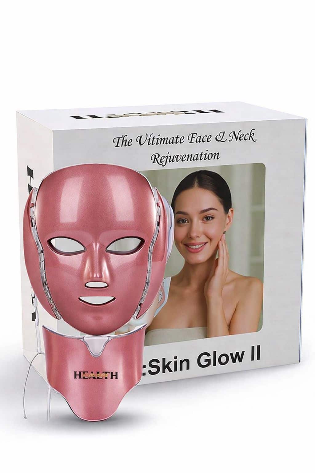 ClearSkin Glow - II LED Face Mask Acne Anti-Ageing & Reducing Wrinkles - Pink