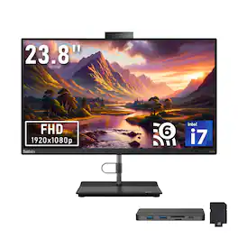 Lenovo - ThinkCentre Neo 30a 23.8" All-in-One Desktop,Intel i7-13620H,16GB DDR5,1TGB SSD+288GB Dock Set,Win 11 Pro - Black
