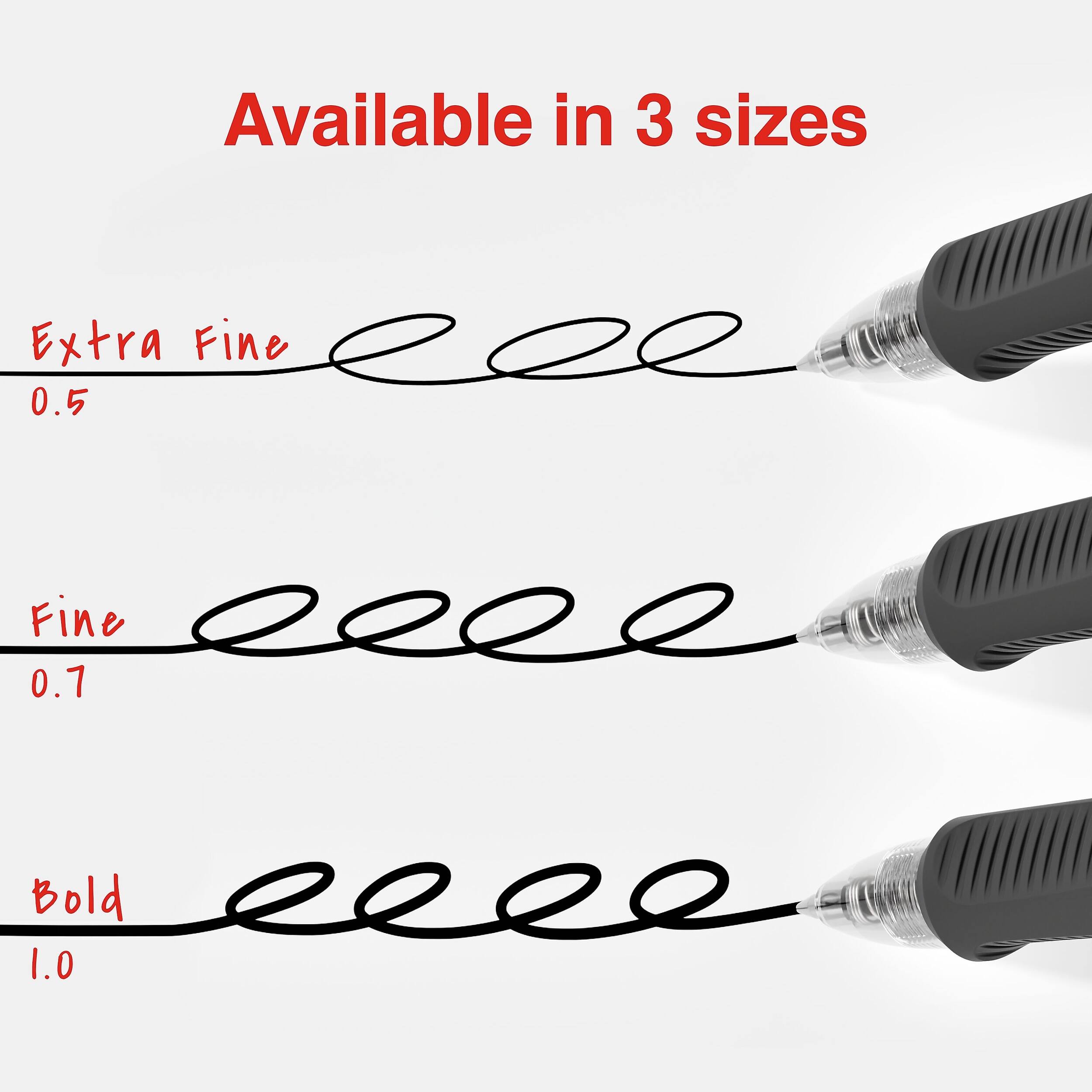 Available in 3 sizes

Extra Fine 0.5  
Fine 0.7  
Bold 1.0