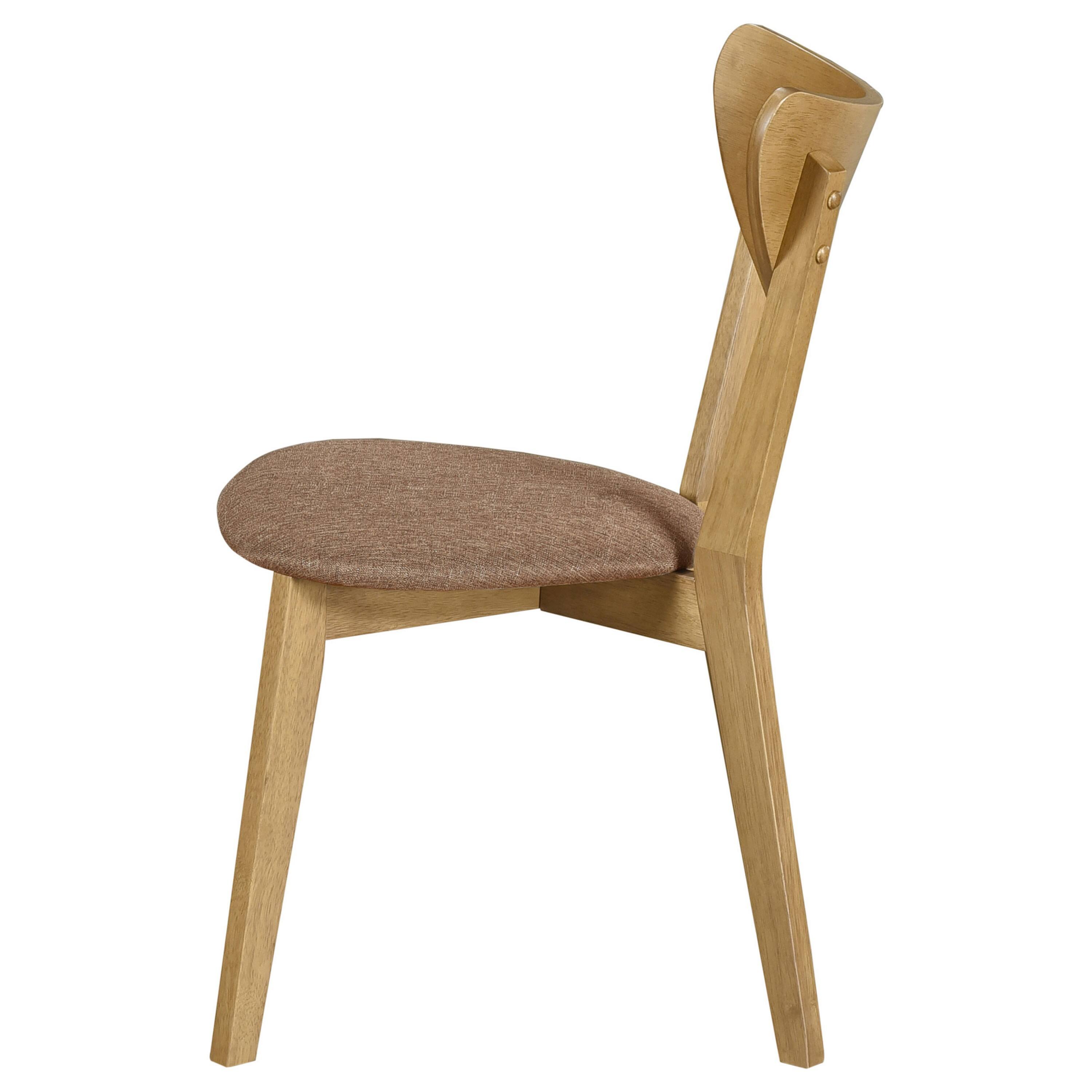 Alt View 3. Manhattan Lane - Evans Dining Chair Set of 2, Brown Fabric, Walnut Brown Hardwood, 17 Inch - Brown.