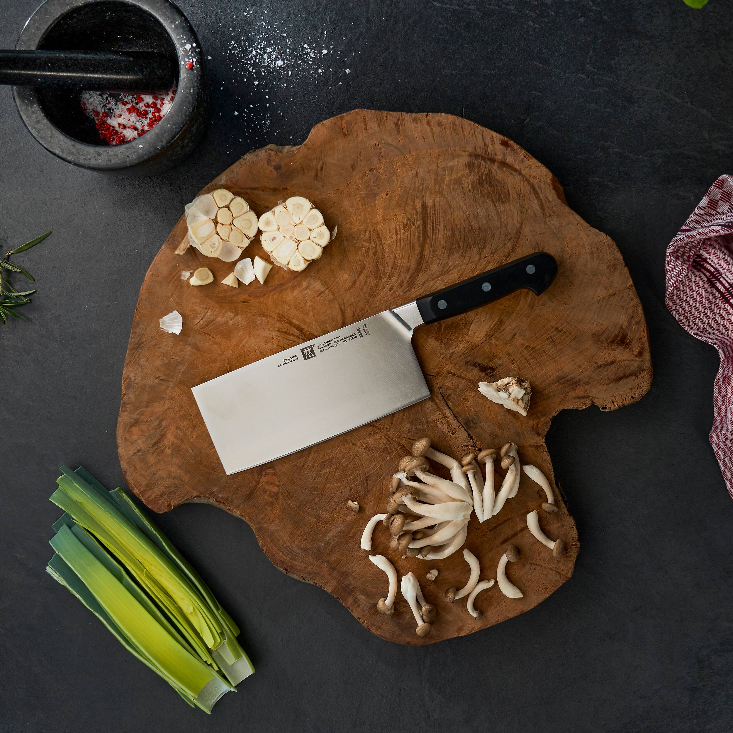 Alt View 3. ZWILLING - ZWILLING Pro 7-inch Chinese Chef's Knife Vegetable Cleaver - Stainless Steel.