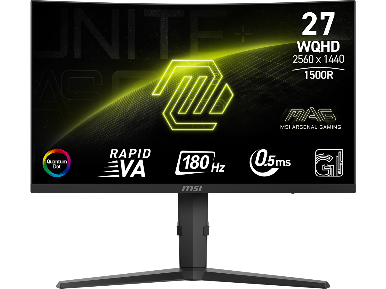 MSI - MAG 275CQRF QD E2 27" Class WQHD Curved Screen Gaming LCD Monitor - 16:9 - Black