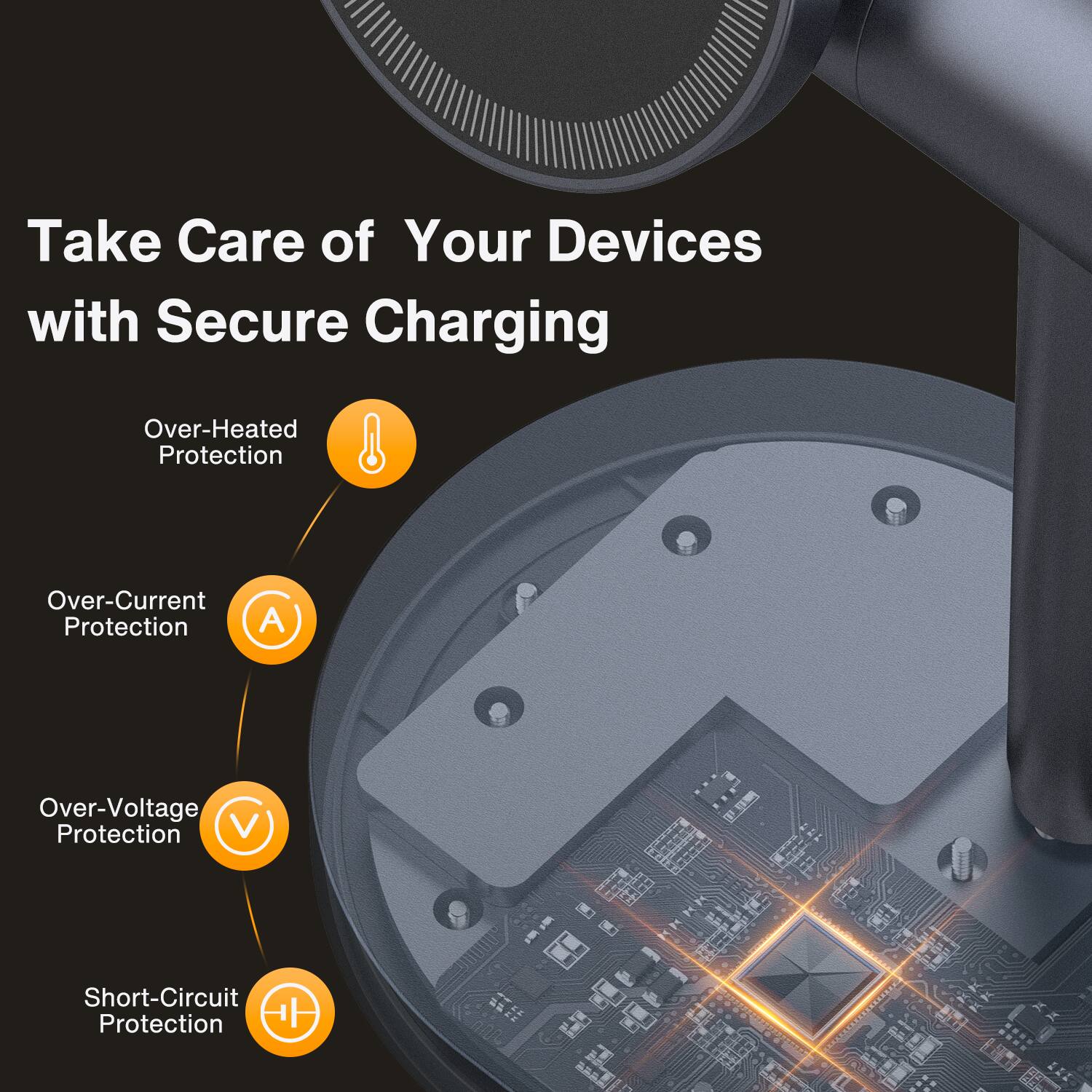 Take Care of Your Devices with Secure Charging

Over-Heated Protection
Over-Current Protection
Over-Voltage Protection
Short-Circuit Protection