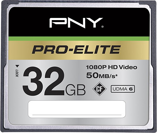  PNY - Pro Elite 32GB CompactFlash (CF) Memory Card