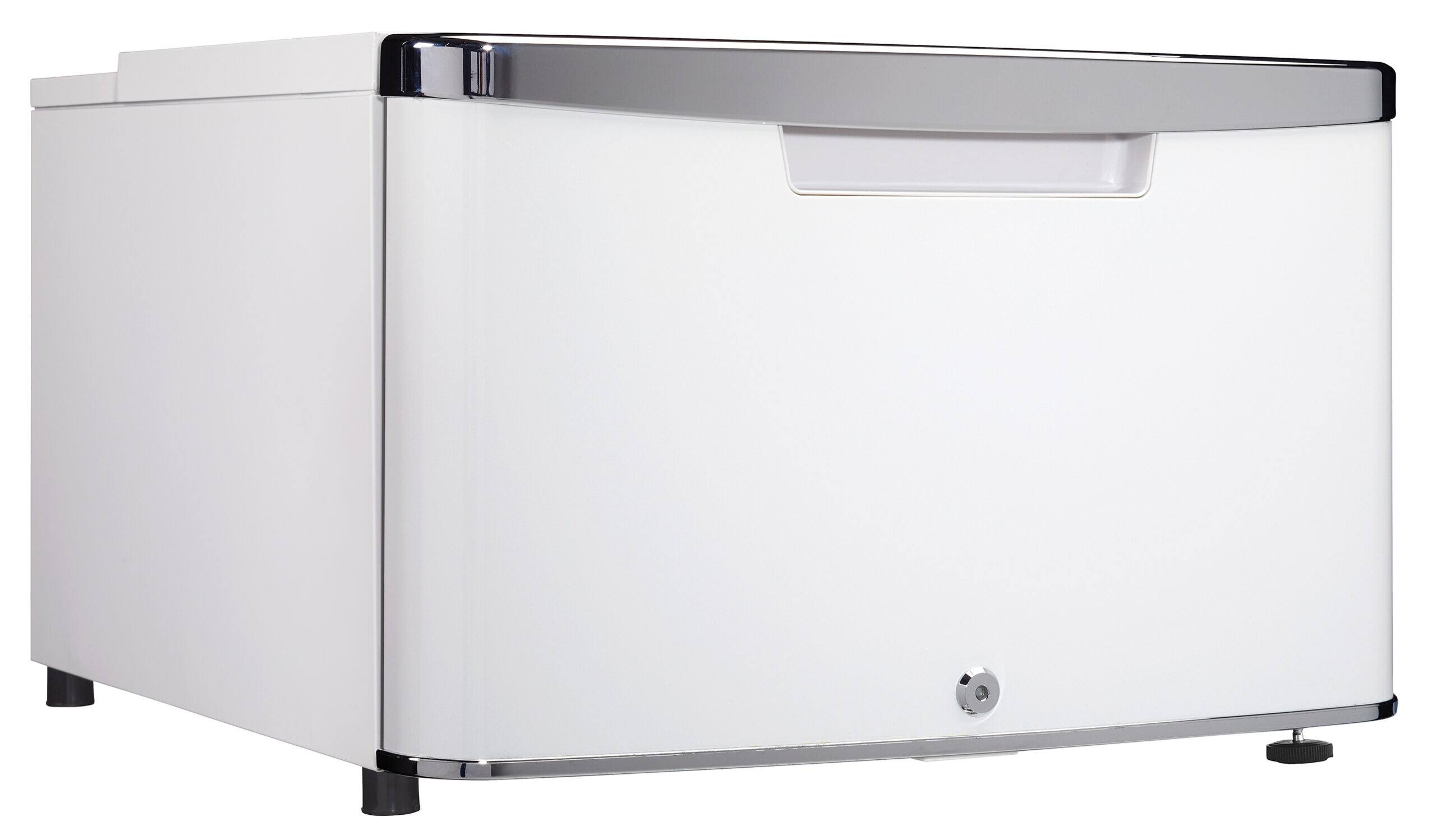 Angle. Danby - ELEV8 Contemporary Classic Storage - Compact Fridge Pedestal - Pearl Metallic White.