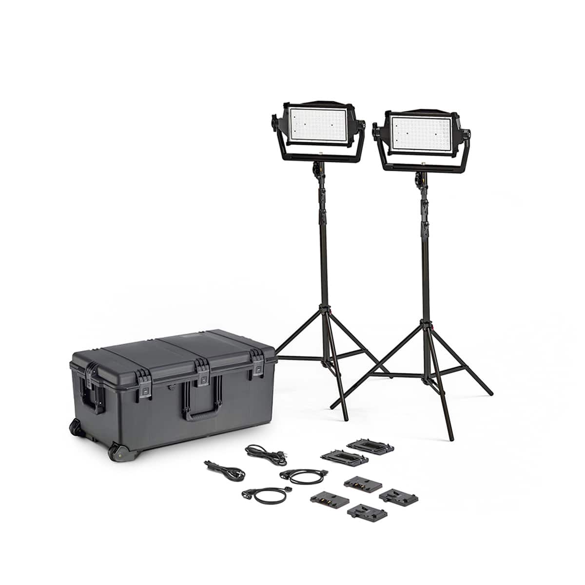 Litepanels - Astra IP Half Bi-Color LED 2-Light Traveler Kit with 2x Gold Mount and V-Mount Battery Brackets price history on PriceWatchPro