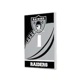 Keyscaper - Oakland Raiders Passtime Design Single Toggle Lightswitch Plate - Multicolor