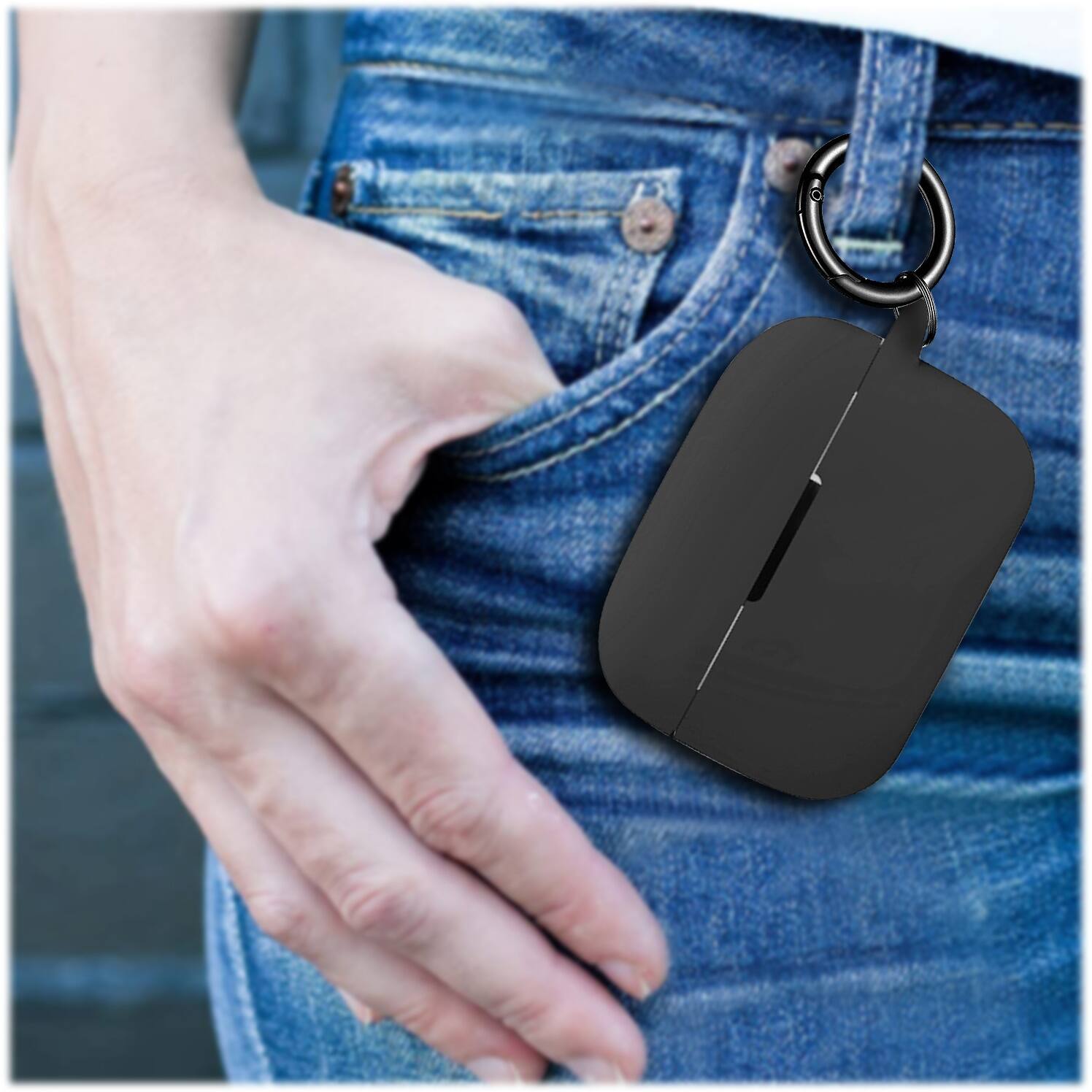 Alt View 14. SaharaCase - Venture Series Silicone Case for Sony LinkBuds S - Black.