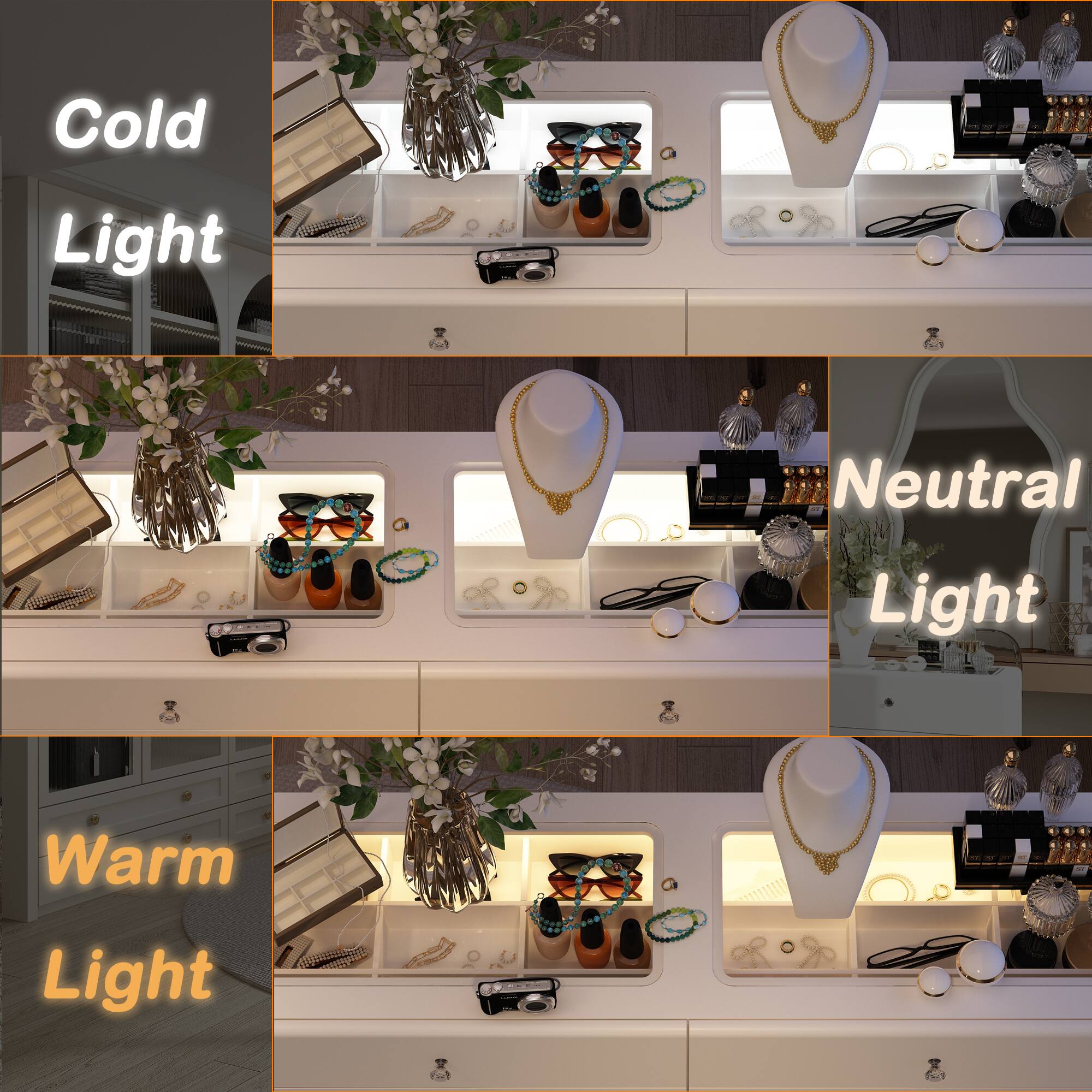 Cold Light, Neutral Light, Warm Light