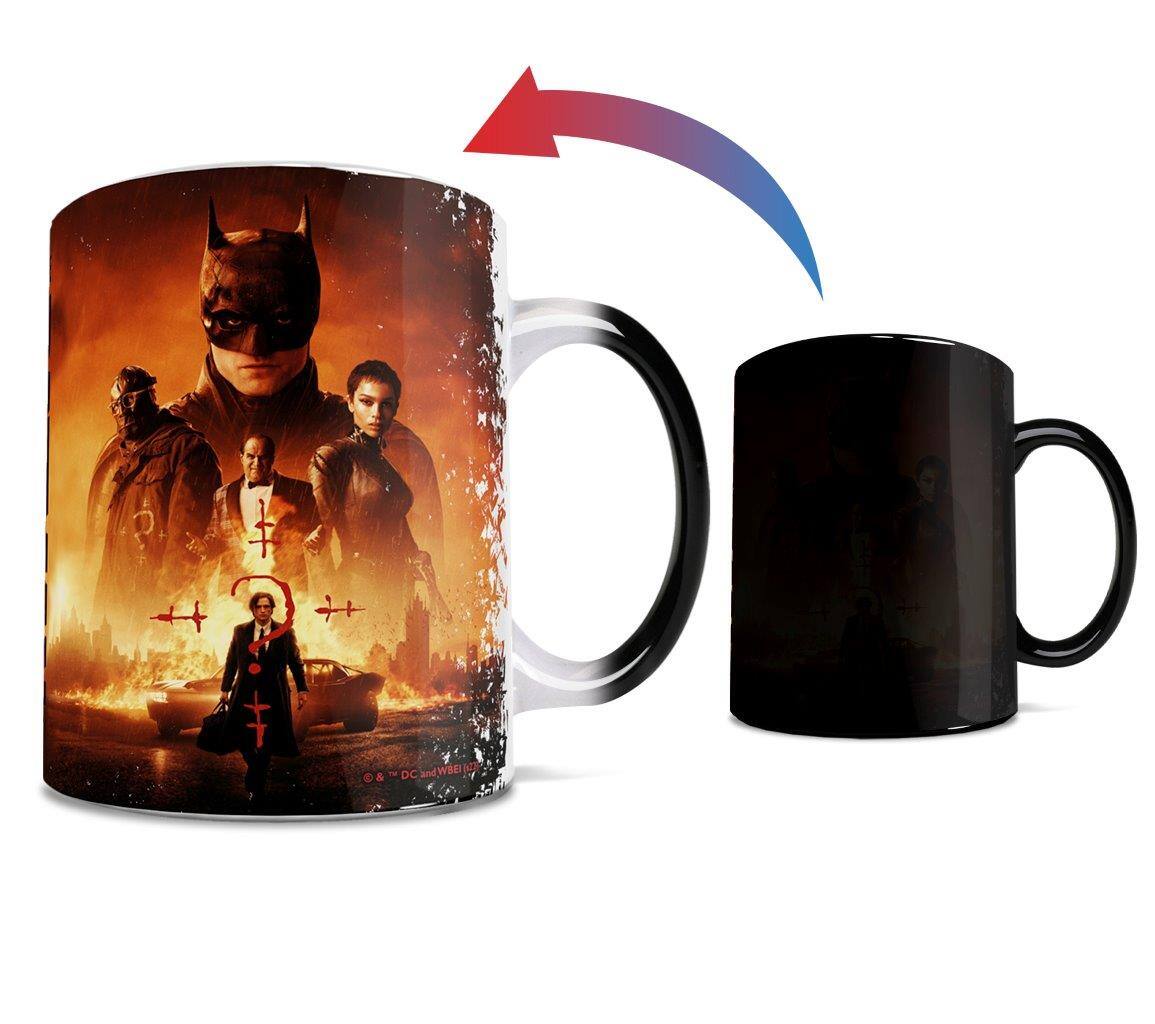 Left. Trend Setters - The Batman (Fire Group) Morphing Mugs®  Heat-Sensitive Mug - Black.