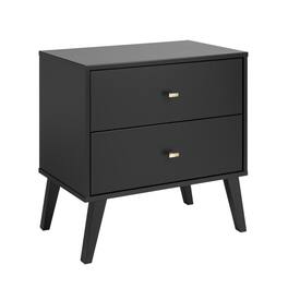 Prepac - Milo 2-drawer Nightstand - Black