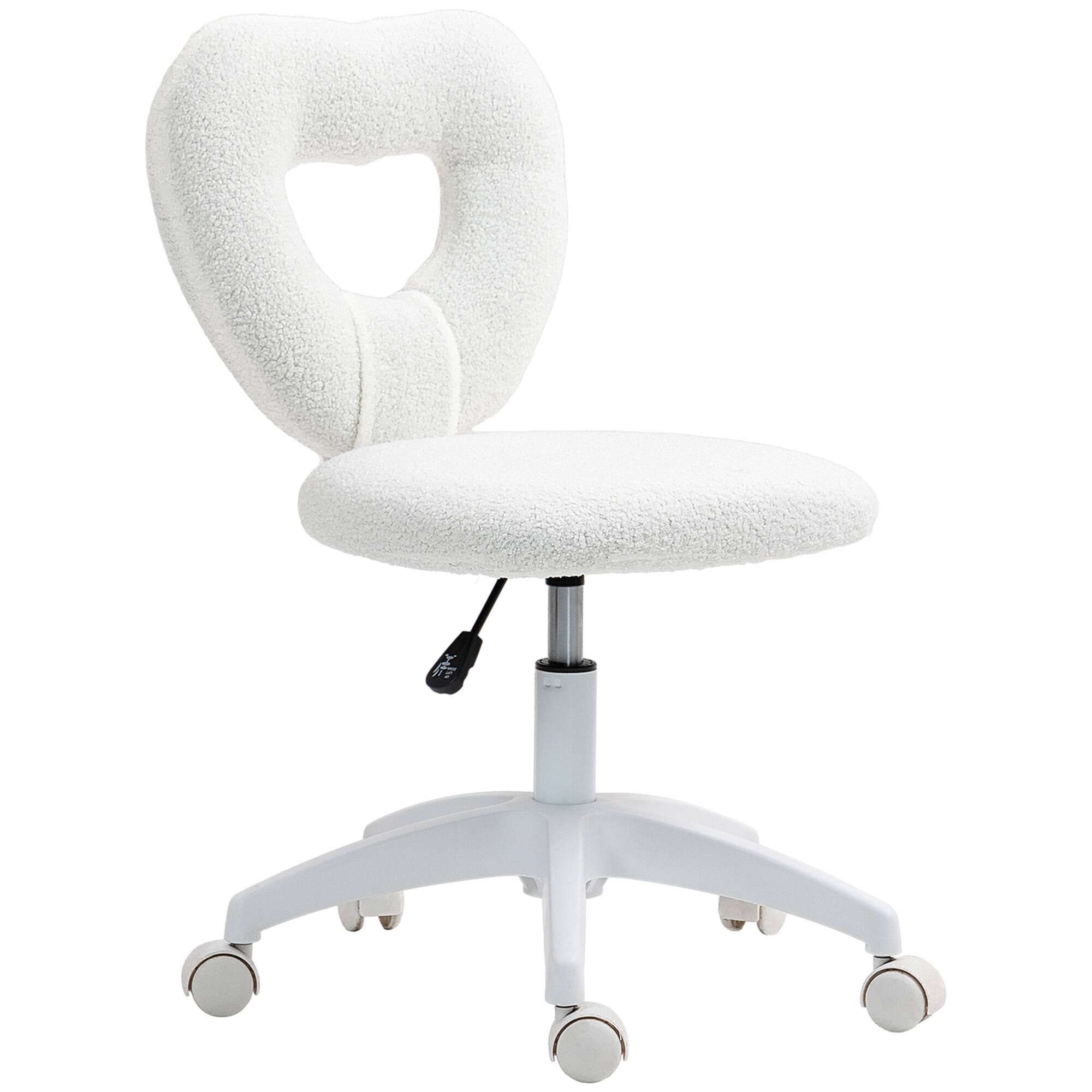 Front. Homcom - Computer Desk Chair, Office Task Chair - White.