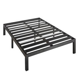 Hivvago - Queen size Metal Platform Bed with 3.86 inch Wide Heavy Duty Steel Slats - Black