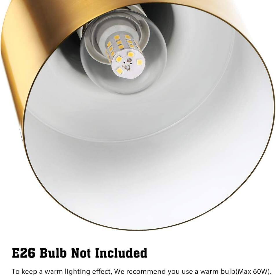E26 Bulb Not Included

To keep a warm lighting effect, we recommend you use a warm bulb (Max 60W).