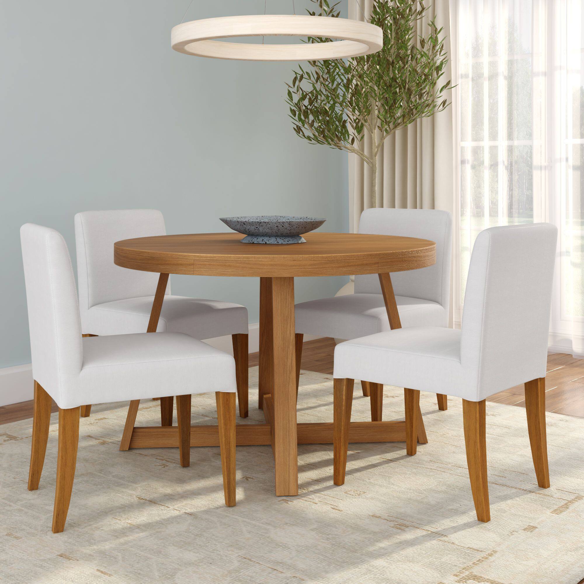 Alt View 8. Plank+Beam - Chesnee Dining Chair with Short Slipcover, Bone MB2405-01 (2 Pack) - Bone.