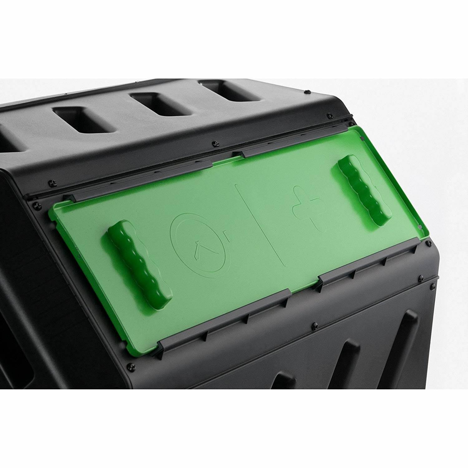 Alt View 5. FCMP Outdoor - FCMP Outdoor HOTFROG 37 Gallon Dual Chamber Tumbling Composter Bin, Green.