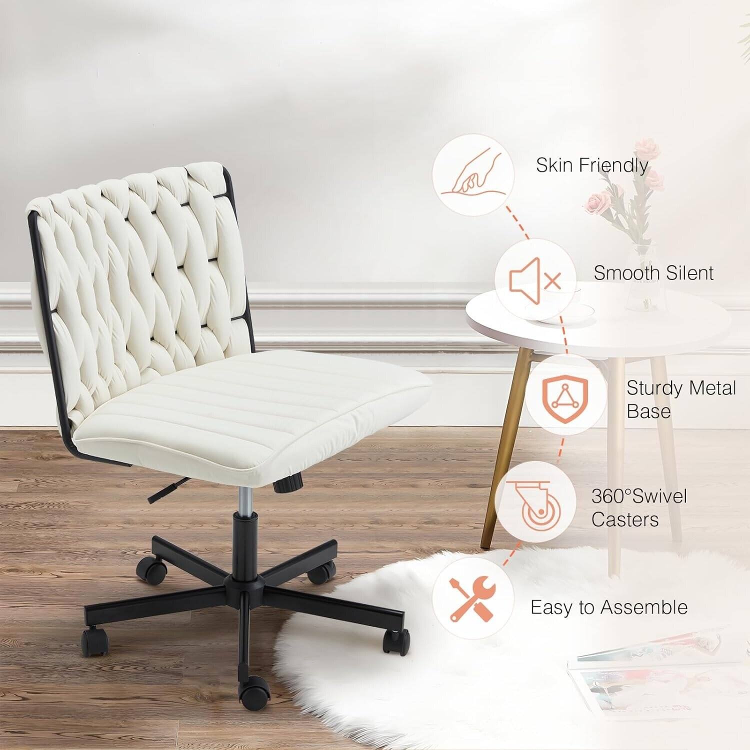 - Skin Friendly
- Smooth Silent
- Sturdy Metal Base
- 360° Swivel Casters
- Easy to Assemble