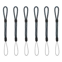 Unique Bargains - Camera Wrist Strap, 6pcs Adjustable Nylon Wristlet Lanyard String for Camera Keys Keychain Phone USB Wallet - Blue Jacquard