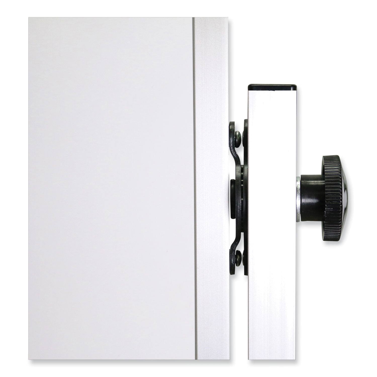 Left. Ghent - REMOVE - Reversible Magnetic Porcelain Whiteboard with , 77.25" x 78.13", White Surface, Satin.