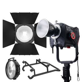Aputure - Storm 1200x Dual-Color Light Fixture with Fresnel and Barn Doors Bundle