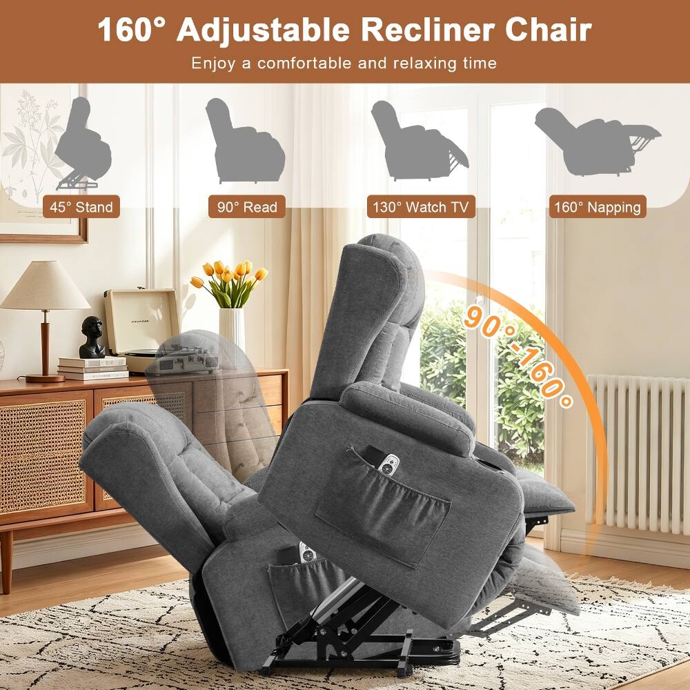 160° Adjustable Recliner Chair  
Enjoy a comfortable and relaxing time

45° Stand  
90° Read  
130° Watch TV  
160° Napping  

PAYAMA  
90° - 160°