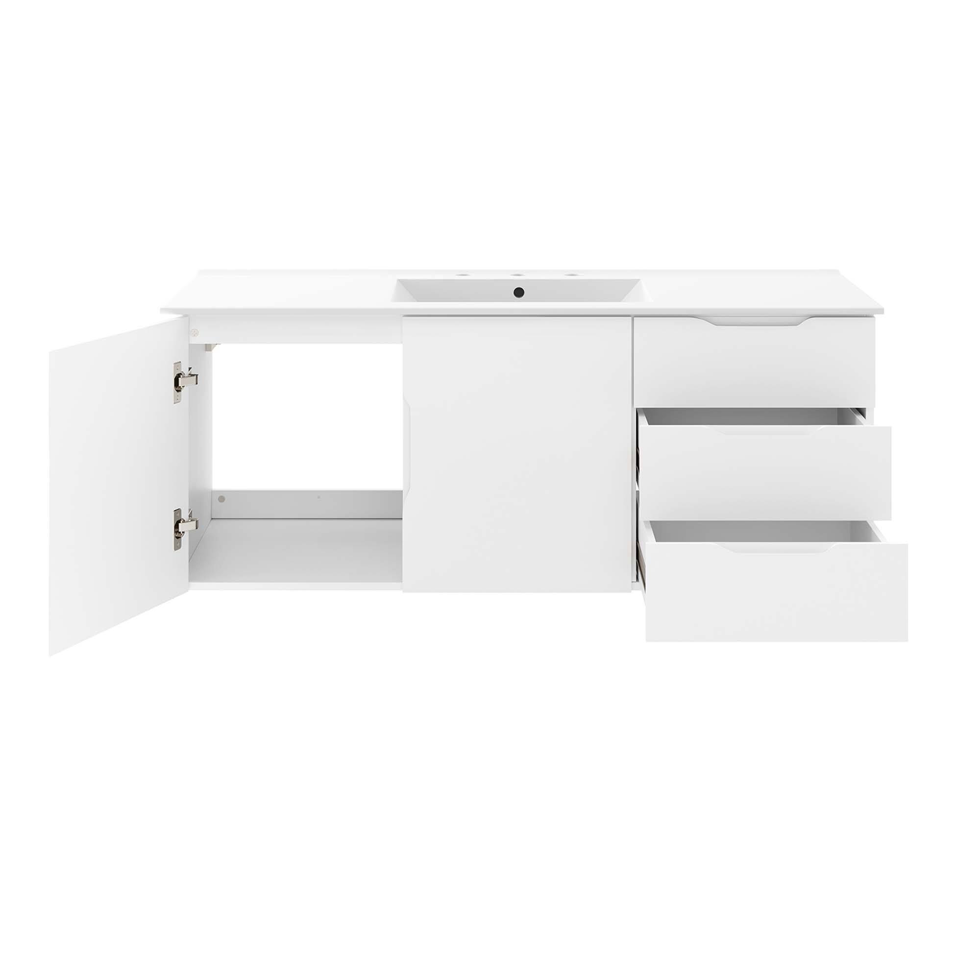 Alt View 2. Modway - Vitality Bathroom Vanity Basin Included by Modway - White White.