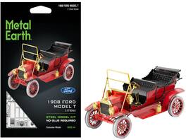Model Kit 1908 Ford Model T (Moderate Difficulty) Steel Model by Metal Earth - Red